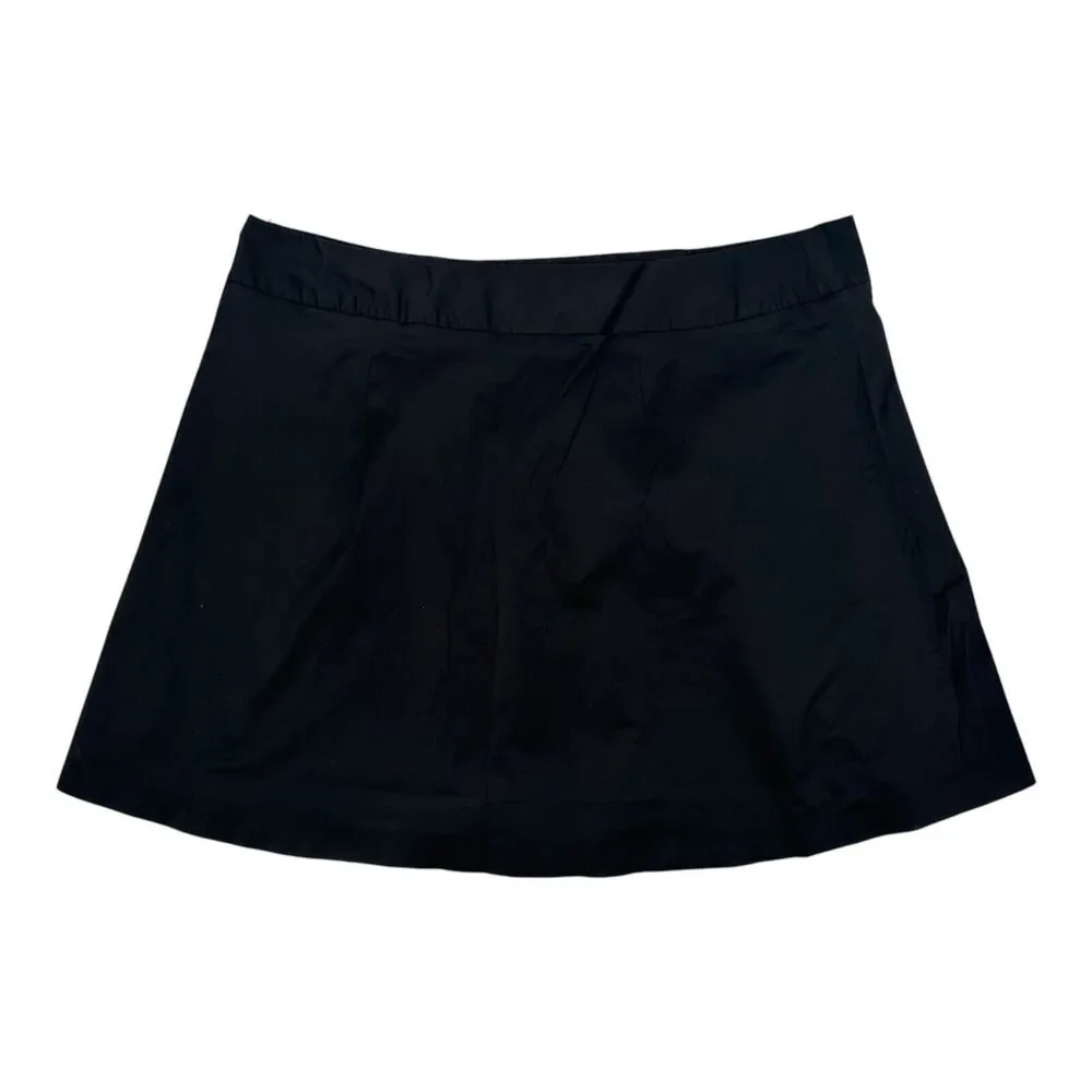 Lane Bryant Skirt Plus Size 28 4X A-Line Satin Black Witch Goth Skater Grunge - Picture 6 of 11